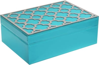 Sieradendoos - Opberger Juwelen - Sieraden Opbergen - Klapdeksel Sluiting - 13 Liter - Turquoise