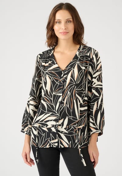 Damart - Blouse in crêpe *zuivere viscose Lenzing(TM) EcoVero(TM) - Dames - Zwart - 38