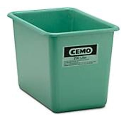 Rechthoekige container Standaard, groen, 200 l hoog