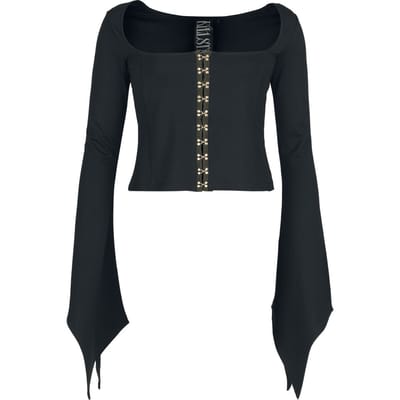 Killstar - Gothic Top - Withered Garden - Night Empress Top - S tot 4XL - voor Vrouwen - zwart