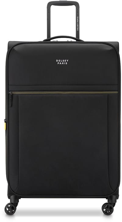 Delsey Brochant 3 Grote Uitbreidbare Reiskoffer 78 cm – Gerecycled rPET – 105L – 2,8 kg – TSA Slot – ZIP SECURITECH® 2 – 4 Dubbele Wielen – Black