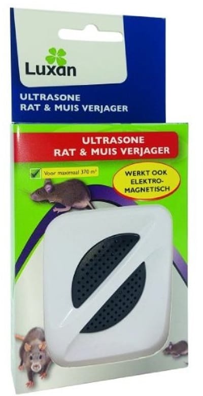 Luxan Ultrasone Muizen- en Rattenverjager (370 m²) - Effectieve Rattenverjager - Met gratis cheatsheet