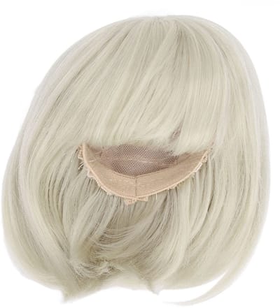Dailygoods- Poppenpruik Realistisch - Zachte Vezels - Schouderlang - Rechte Pony - Voor Zelfgemaakte Kostuums - Levensechte Look - Poppenhaar