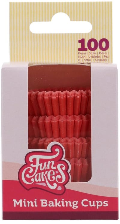 FunCakes Mini Baking Cups Rood pk/10