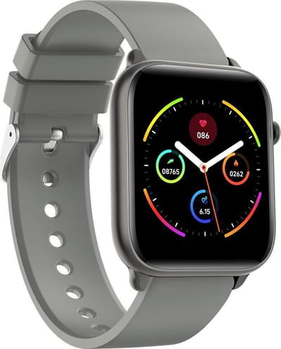 Belesy® Pro - Smartwatch Dames - Smartwatch Heren - Horloge - 1.3 inch - Kleurenscherm - Full Touch - Stappenteller - Grijs - Siliconen - Moederdag