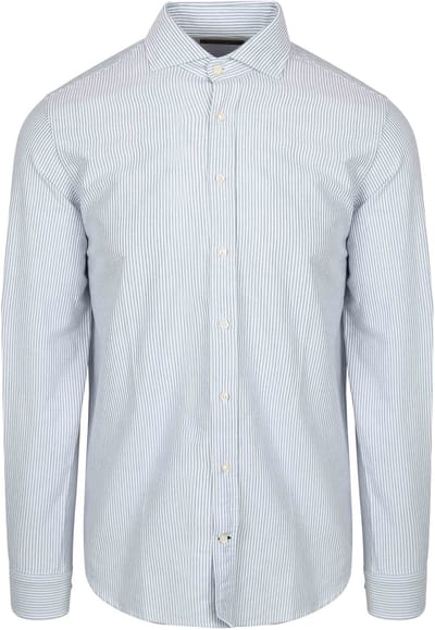 Steppin' Out Overhemd Oxford Streep Lichtblauw - Maat 3XL - Heren - Casual Shirt