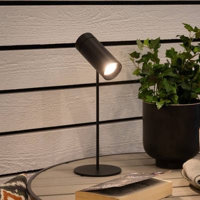 Konstsmide Tuin Tafellamp Multi | 1.8W LED | Zwart Aluminium | 2200K/3000K | IP54 | Dimbaar | USB Oplaadbaar