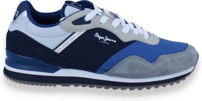 Pepe Jeans Heren Sneaker London Link M Grey | Grijs | Maat: 41