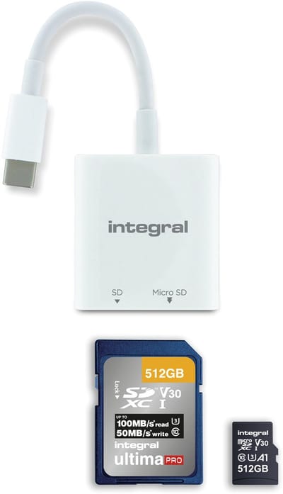 Integral Dual-Slot USB-C Kaartlezer