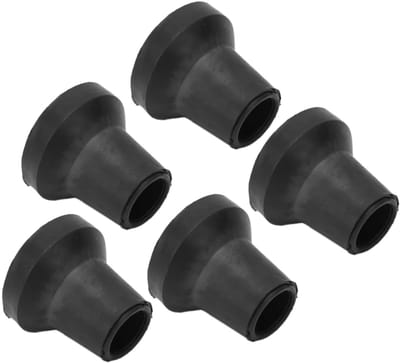 Dailygoods- Kruk Tips Antislip - Rubber Vervangingen - 5 Stuks - Veilig en Stabiel - Geschikt voor Oneffen Grond - 14mm Diameter - Krukpunten