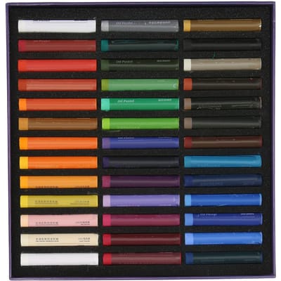Set de 39 Pastels à l'Huile Couleurs Durables Faible Saturation Nacrés Texture Douce Pastels à l'Huile Colorés pour la Maison l'École l'Atelier d'Art blue