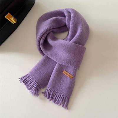 Winter Koreaanse Stijl Kwastje Naald Sjaal Voor Vrouwen Kasjmier Effen Kleur Warme Sjaal Veelzijdige Sjaal Pashmina Sjaals One Size gray