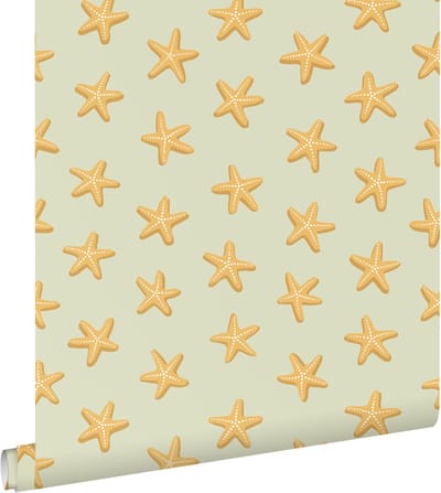 ESTAhome behang zeesterren geel en groen - 50 x 900 cm - 132042