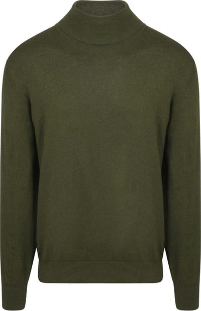 Steppin' Out Coltrui Cotton Cashmere Olijfgroen - Maat S - Heren - Pullovers