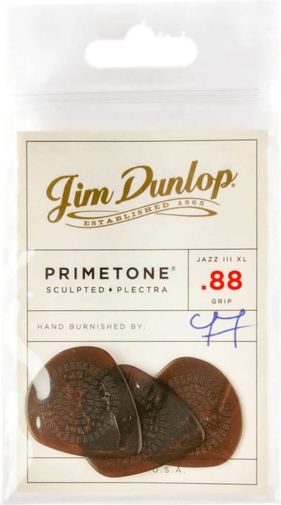 Jim Dunlop Primetone - Plectrums - Jazz III XL Grip - Ultex 0,88 mm - Player's Pack 3 Stuks