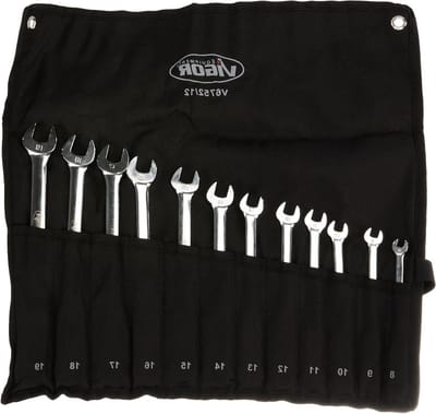Ratelring-steeksleutelset - Combinatiesleutelset Ring-steeksleutel - Kluswerkzaamheden Uitvoeren - Dubbel Gewricht Flexibel - 8-19 mm - Zilver