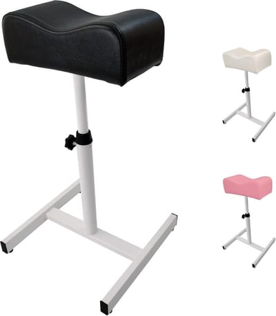 Voetsteun Kruk - Beenondersteuning - Professionele Behandelingen - In Hoogte Verstelbaar - 46-65 cm - Zwart