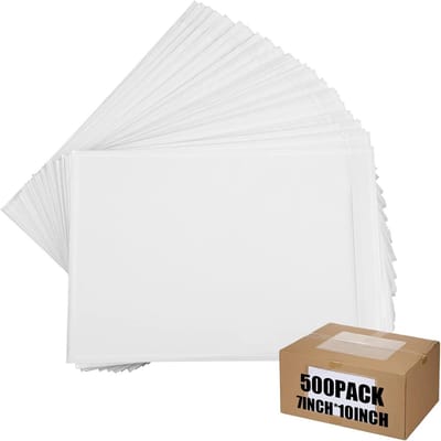 500x Paklijst Enveloppen 17.8x25.4 cm Zelfklevend & Waterdicht voor Verzenden