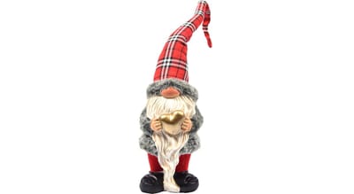 Kerst Kabouter in Schattig Design - 1 Stuks - 12x10x50 - Tuinkabouter voor Kerst Decoratie - Decoratieve Kerstmannen - Kamerdecoratie voor Binnen en Buiten - Dwerg Klein