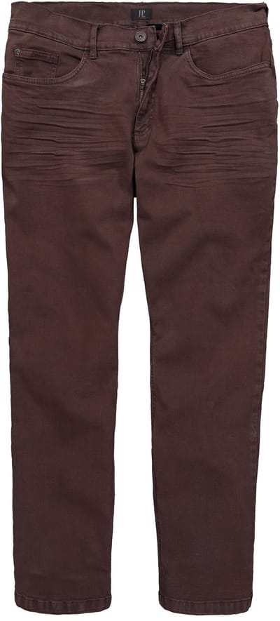 JP 1880 - Heren - Colorjeans FLEXNAMIC® 5-pocket Loose Fit - Donkerbruin - Maat 64