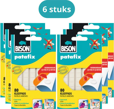 Bison Plakgum - Patafix Plakgum - Posterbuddies - Kleefpads - Plak gummetjes - Kneedlijm - Plakkers - 480 stuks