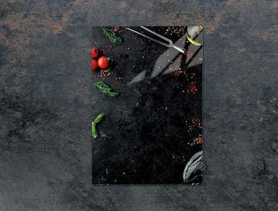TMK ArtDeko - Snijplank van gehard glas - 35x52 cm - Antibacterieel - Niet vaatwasserbestendig