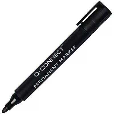 Q-CONNECT permanente marker, 2-3 mm, ronde punt, zwart