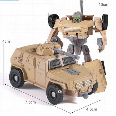 Legering Vervorming Robot Vrachtwagen Vechter Leger Bouwen Educatief Speelgoed Actiefiguren Robot Speelgoed voor Kinderen Cadeaus Die-cast Figuur beige