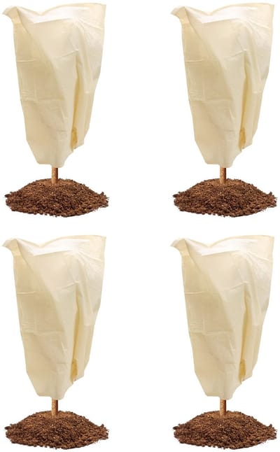 Dailygoods- Winterbescherming Duurzaam - Plantenhoes Tegen Vorst - Herbruikbare Plantenhoezen - 80 x 100 CM - 4 Pack - Uitstekende Luchtdoorlatendheid