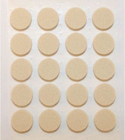 Meubelviltjes - geluiddempend - 80x - zelfklevend - rond - D9 mm - wit - lades