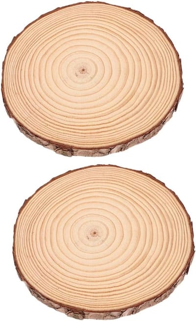 Houten Stapstenen - Tuinpad Stenen - Pad Aanleggen - Antislip Textuur - 20 x 20 cm - Houtkleur