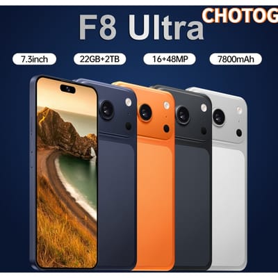 Chotog Nieuwe Mobiele Telefoons F8 Ultra Mobiele Telefoon Android Smartphone 5G Smartphone 7.3 HD Origineel 22GB+2TB Face ID Dual Sim 7800mAh Telefoon