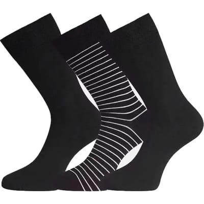 Bamboo Basics Zwarte Sokken Beau - 3-pack - Maat 41-46 - Bamboe Sokken - Normale Sokken