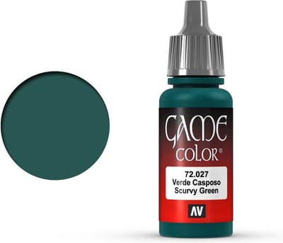 Vallejo Hobbyverf Acrylverf - 72027 Game Color - Scurvy Green - Acryl - Verf flesje - 18 ml