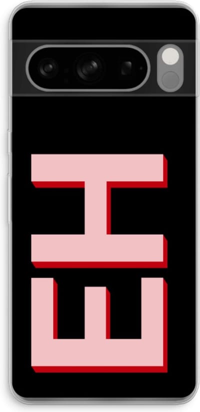 Gepersonaliseerd - Case Company® - Hoesje geschikt voor Google Pixel 8 Pro hoesje - Monogram - Soft Cover Telefoonhoesje - Bescherming aan alle Kanten en Schermrand