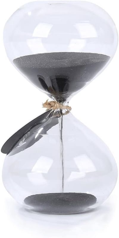 Zandloper 4.5 Inch - Glazen Zandloper voor Tijdsmeting - Moderne Keukentimer