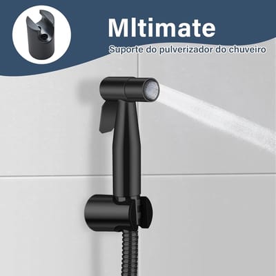 Bidetsproeier voor Toiletten, Draagbaar voor douche-set wastafel-bidet, multifunctionele messing WC slang, koud/warm watermengkraan met enkele besturing, compact en ergonomisch design, duurzame mat zwarte afwerking
