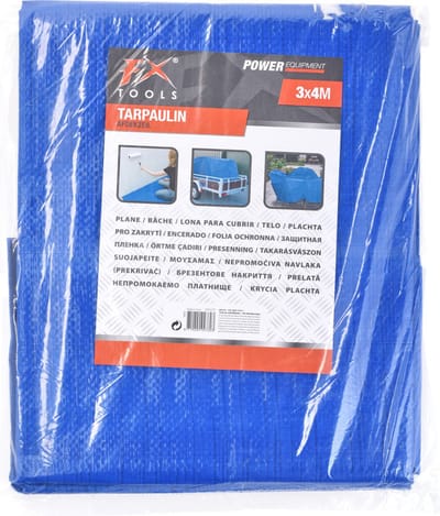 Benson Afdekzeil - blauw - 3 x 4 meter - dekzeil - metalen ringen - polypropyleen