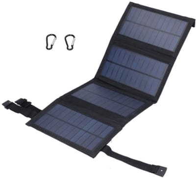 SnelShoppen - 20W Draagbaar Zonnepaneel - Vouwbaar Zonnepaneel met USB-poort voor Camping, Rugzak, Telefoon, Laptop, Power Station - Weerbestendig en