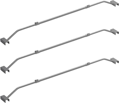 Aanhangwagen Zeildoekbeugels - Dekzeilsteunen Plaatsteunen - Dekzeil Ondersteunen - In Lengte Verstelbaar - 100-155cm - Grijs