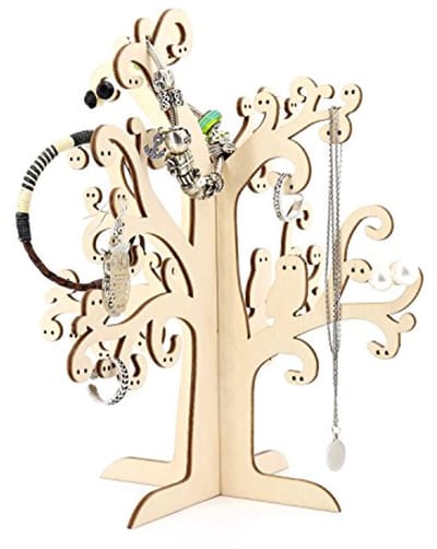 Houten Sieradenboom - Decoratieve Sieradenhouder voor Kettingen, Oorbellen en Armbanden