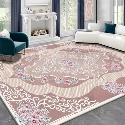 Vintage High-end Antislip Woonkamer Tapijt Roze Zacht Huisdecoratie Slaapkamer Dressoirkleed Eenvoudige Reiniging Wasruimte Vloermat Zacht 80*120cm