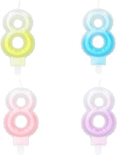 Boland - Kaarsje '8' pastel 8 Pastel - Pastel - Pastel