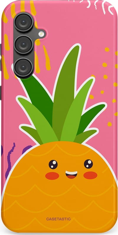 Casetastic Hoesje Geschikt voor Samsung S23 FE - Stijlvolle Beschermende Duo-layer Case - Zoete Ananasdroom