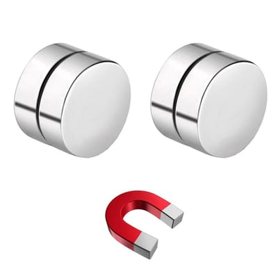 Fako Bijoux® - Oorbellen - Magneet - RVS - 10mm - Zilverkleurig