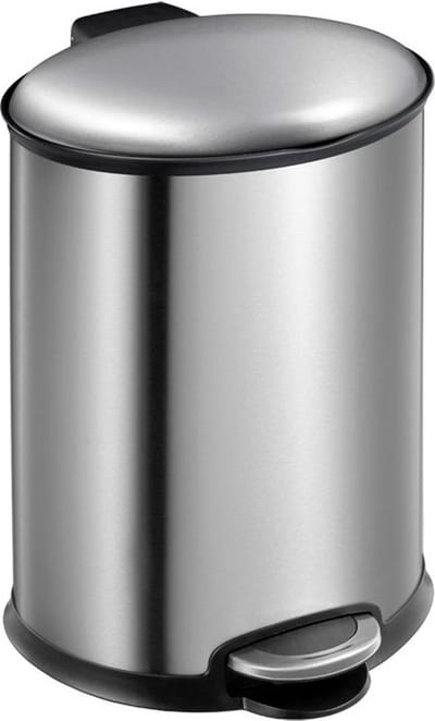 EKO - Ellipse pedaalemmer 12 liter - Stainless steel Plastic - mat RVS - Prullenbak