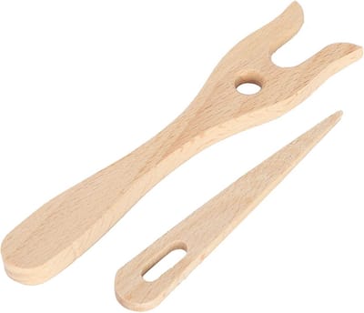 Houten Breinaald met Grote Ogen, Ideaal voor Breien en Weven van Armbanden en Kettingen, Brei- en Weefgereedschap