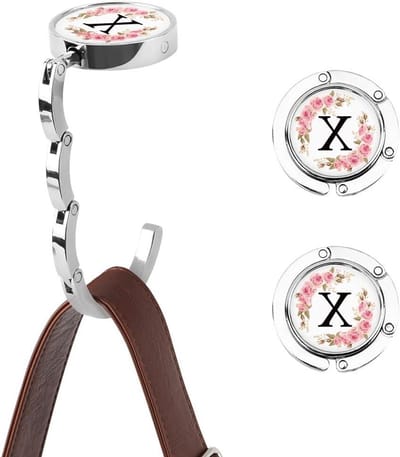 2 x Tashaken met Initiaaltashanger en Bloemenpatroon - Handige Tafel Zakhangers voor Vrouwen