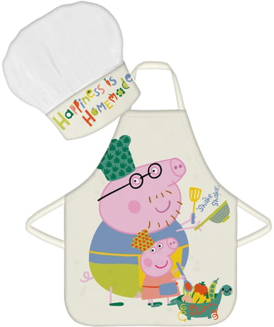 Peppa Pig - happiness - kok set - kook set - schort & muts