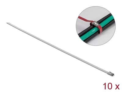 Delock Stainless Steel Cable Ties L 500 x W 4.6 mm 10 pieces